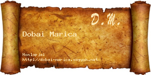 Dobai Marica névjegykártya